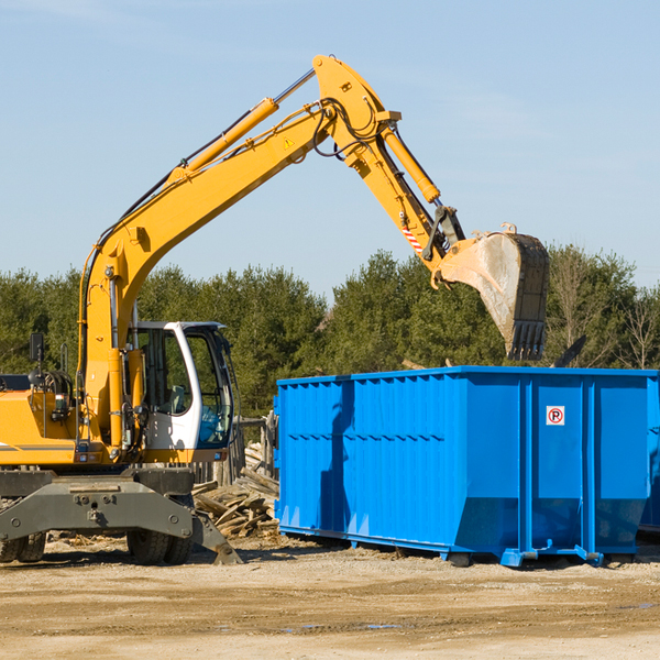 are there any restrictions on where a residential dumpster can be placed in Bear Creek